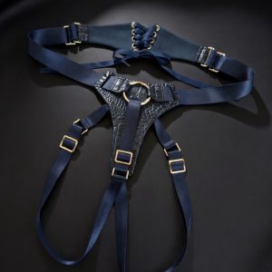 Leather Crocodile Corset Back Strap-on